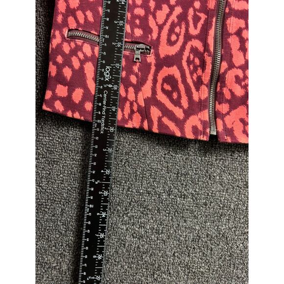 Gap Jacket Womens Size S Pink Leopard Sassy Zip Pockets Fall 2013 Cotton Blend - Picture 7 of 7